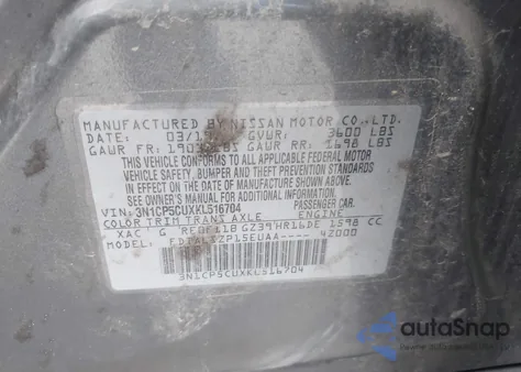 2019 Nissan Kicks Sv from USA, damaged, VIN 3N1CP5CUXKL516704